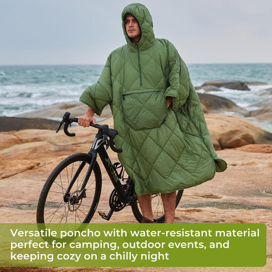 ATEPA Honcho Poncho Water-resistant Material perfect for camping