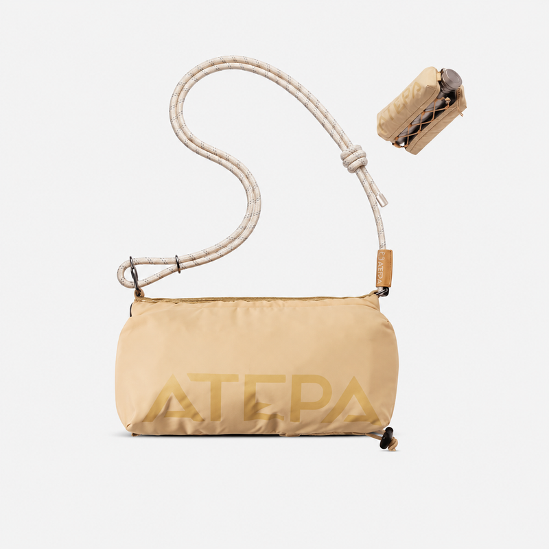 Load image into Gallery viewer, ATEPA Mini Trail Sling Bag, Unisex Lightweight Crossbody Pouch with Rope Strap, Dual Compartments & Bungee Storage