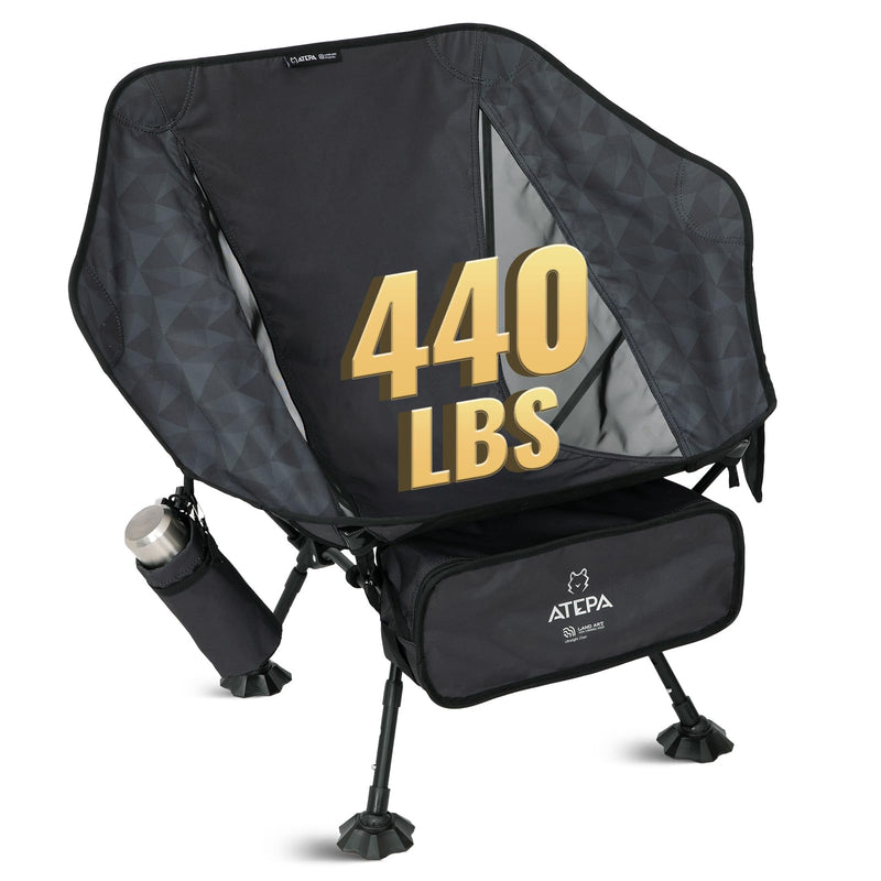 Load image into Gallery viewer, ATEPA Ultralight Backpacking Chair - 440lb Capacity, Compact Folding Camp Chair with Side Pocket for Hiking, Camping, Festivals & Outdoor Concerts