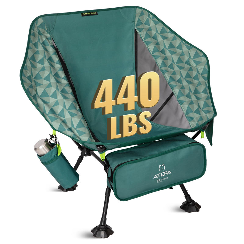 Load image into Gallery viewer, ATEPA Ultralight Backpacking Chair - 440lb Capacity, Compact Folding Camp Chair with Side Pocket for Hiking, Camping, Festivals & Outdoor Concerts