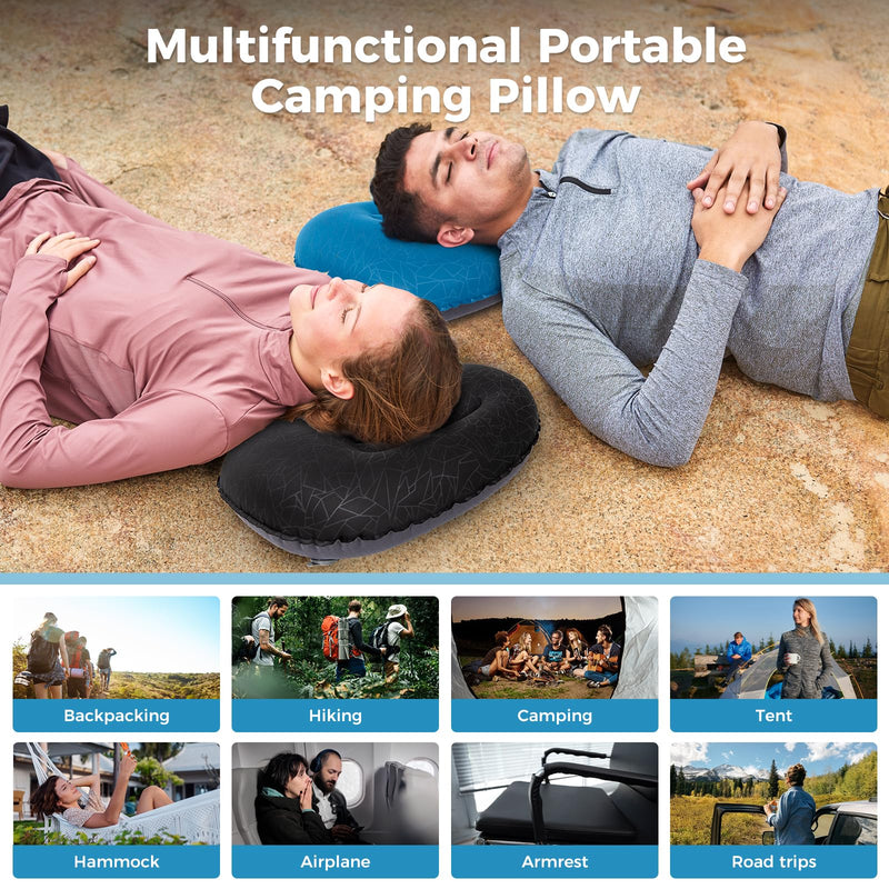 Load image into Gallery viewer, ATEPA Ultralight Inflatable Camping Pillow Blue