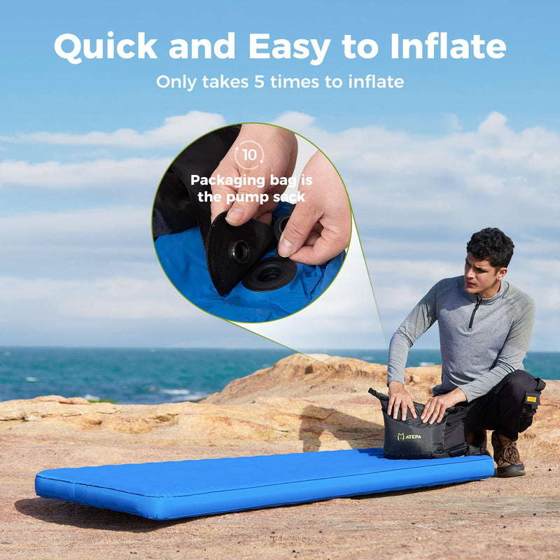 Load image into Gallery viewer, ATEPA Ultralight Insulated Inflatable Sleeping Pad R Value 6.6