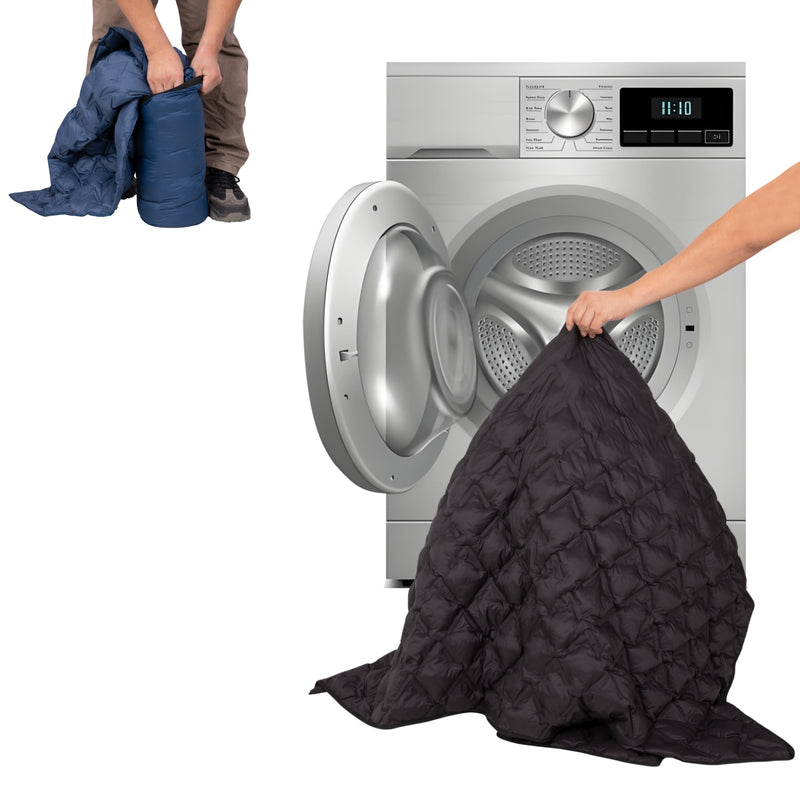 Laden Sie das Bild in Galerie -Viewer, ATEPA Wearable Camping Blanket Machine washable on low temperature – filling resists clumping