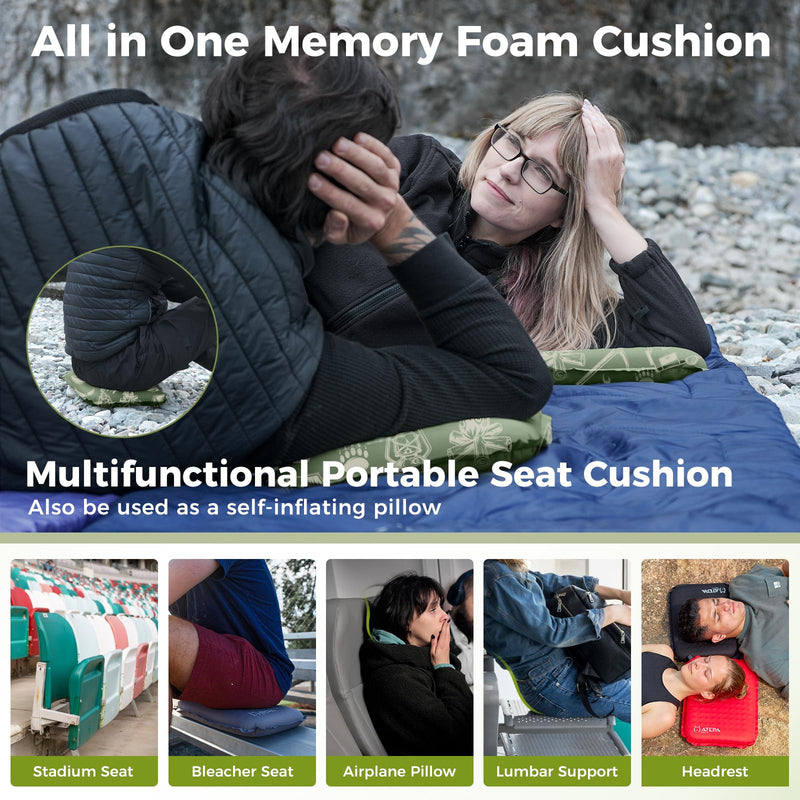 Cargue la imagen en el visor de la galería, ATEPA BUBBLE 5.0 Trail Seat Inflatable Seat Cushion All in One Memory Foam Cushion