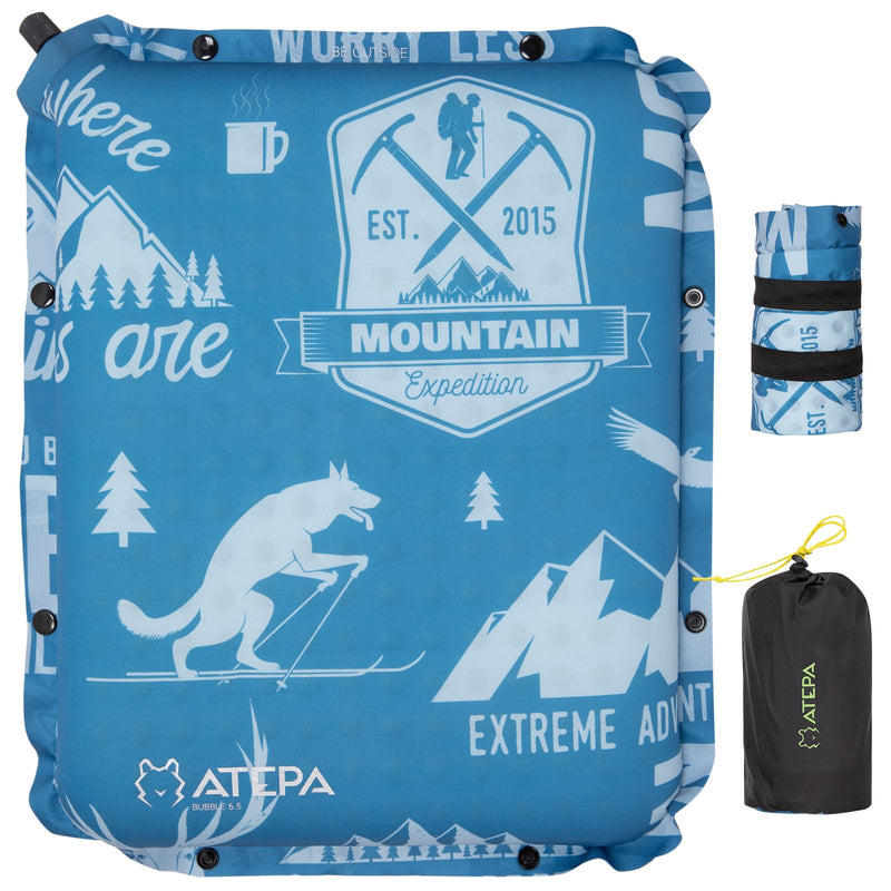 Load image into Gallery viewer, ATEPA BUBBLE 6.5 Self-Inflating Memory Foam Seat Cushion