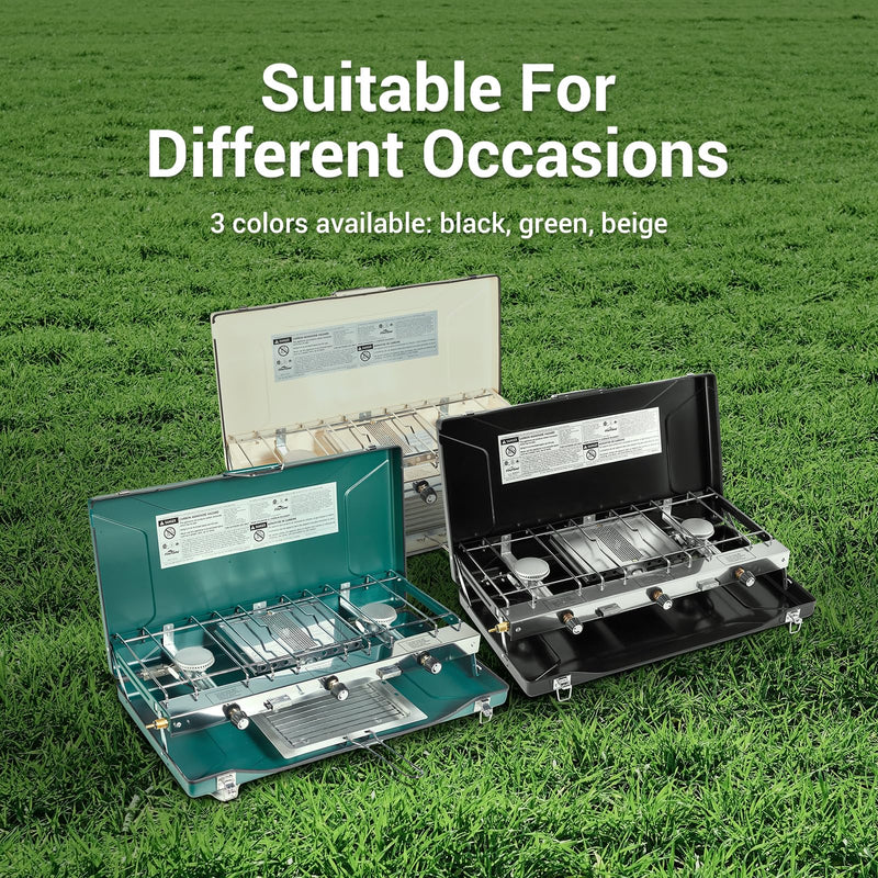 Load image into Gallery viewer, FINEFLAME Portable 3-Burner Camping Stove