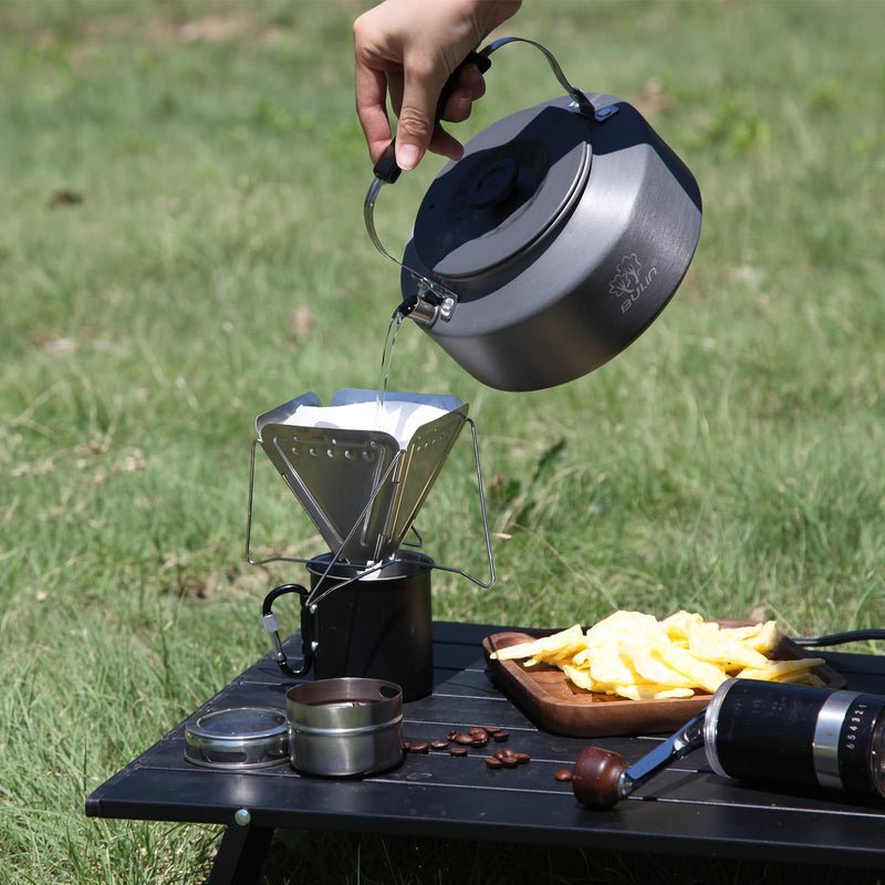 Load image into Gallery viewer, BULIN Hard Anodized Aluminum Camping Kettle 1.6L and 2.2L
