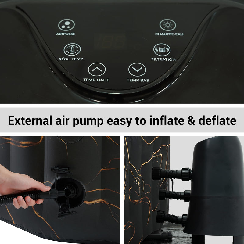 Load image into Gallery viewer, WEJOY Inflatable 2-4 Person Octagon Hot Tub Spa with 120 Air Jets