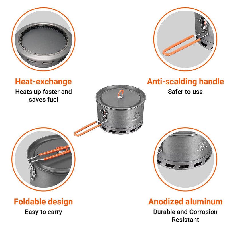 Load image into Gallery viewer, BULIN Burner Camping Gas Stove & Jure Large Camping Pot