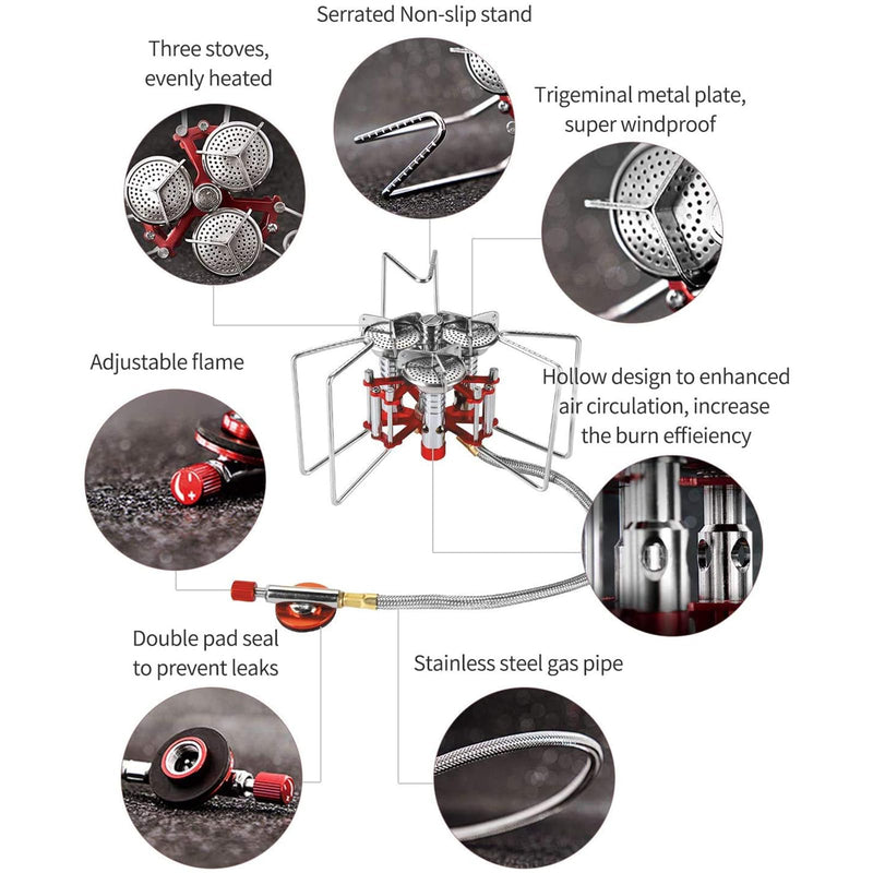 Cargue la imagen en el visor de la galería, BULIN Camping Kettle 2.2L & Burner Backpacking Stove Bundle