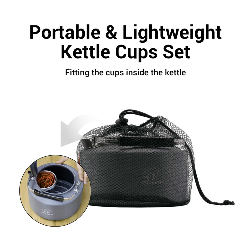 Load image into Gallery viewer, BULIN Camping Kettle Set with 4 Cups