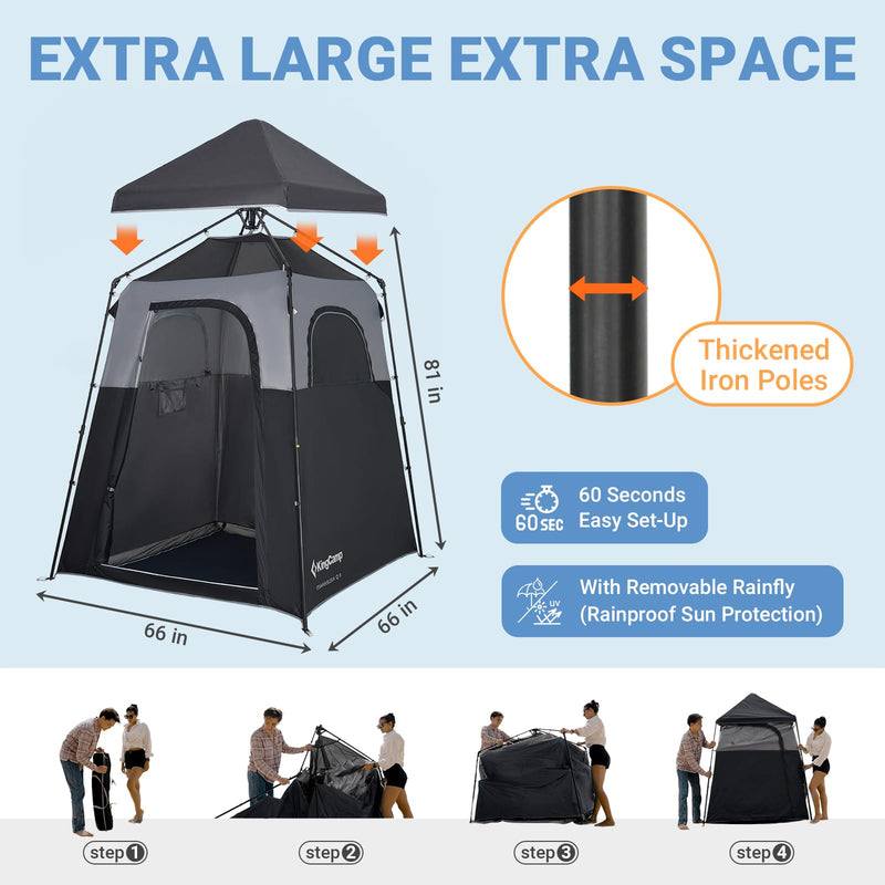 Load image into Gallery viewer, KingCamp MARASUSA Q Portable Instant Pop Up 1-Room Privacy Tent