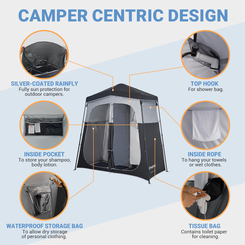 Load image into Gallery viewer, KingCamp Outdoor Shower Tents for Camping
