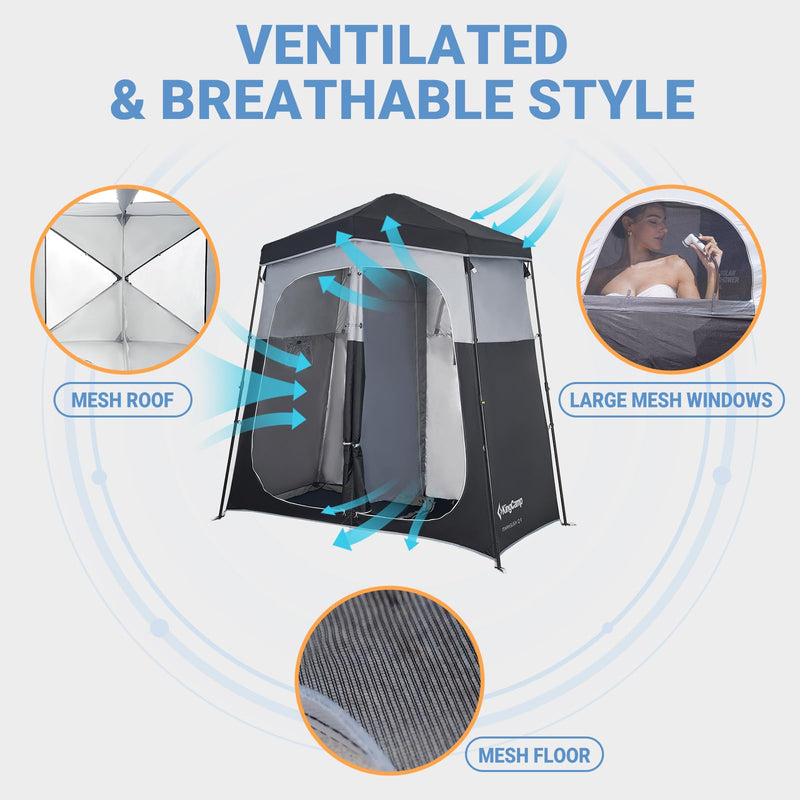 Load image into Gallery viewer, KingCamp MARASUSA Q Portable Instant Pop Up Privacy Shelter 2 Room