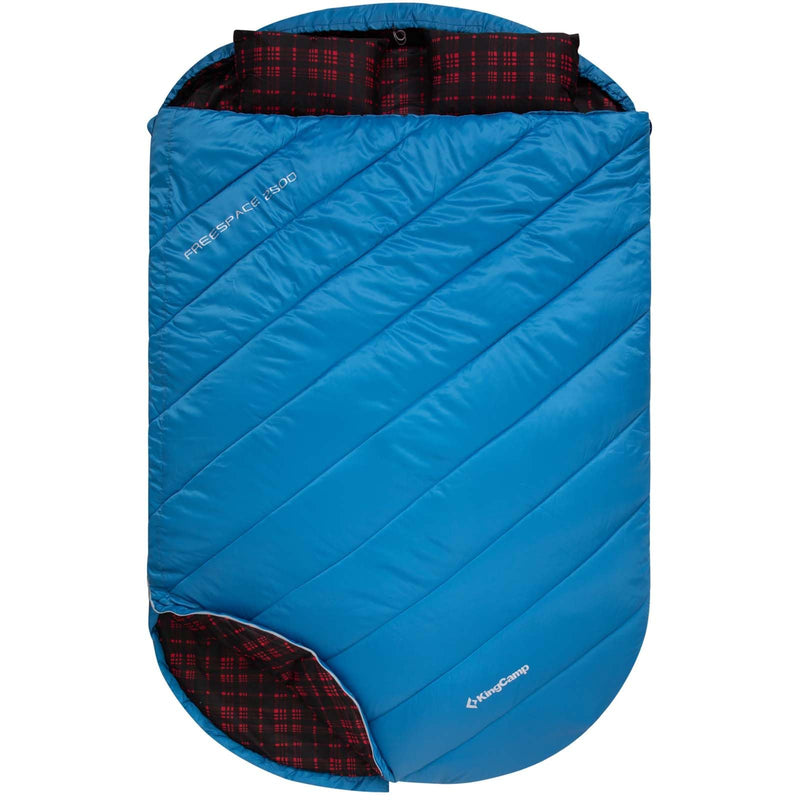 Load image into Gallery viewer, KingCamp FREESPACE 250D Double-Sized Sleeping Bag Blue