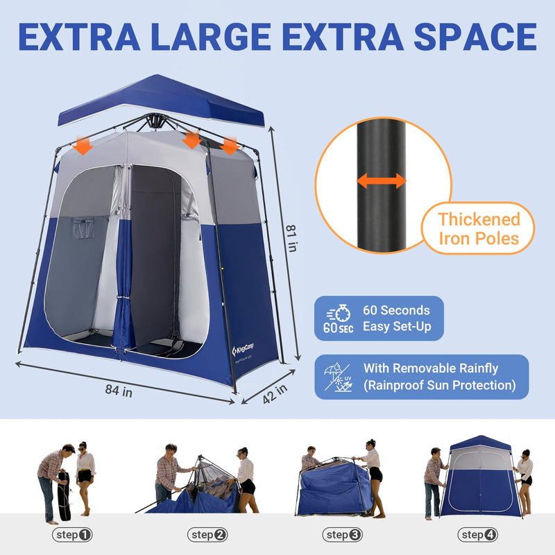 Load image into Gallery viewer, KingCamp Outdoor Shower Tents for Camping Portable Instant Pop Up Privacy Tent