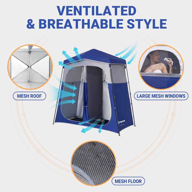 Load image into Gallery viewer, KingCamp Outdoor Shower Tents for Camping Portable Instant Pop Up Privacy Tent
