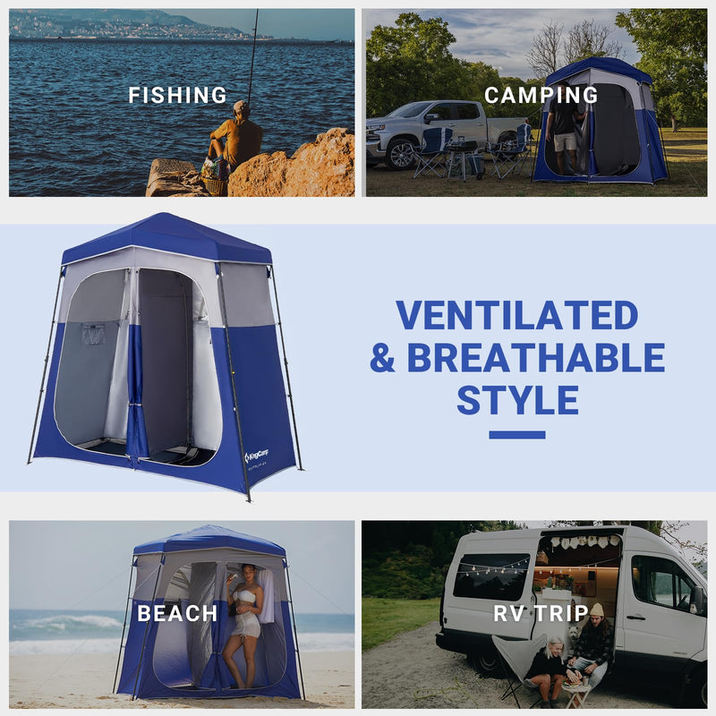 Load image into Gallery viewer, KingCamp Outdoor Shower Tents for Camping Portable Instant Pop Up Privacy Tent