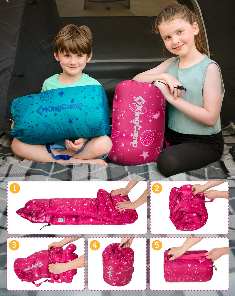 Laden Sie das Bild in Galerie -Viewer, BRoadout happy holiday gifts KingCamp Galaxy Zoo C 300 Kids Sleeping Bag