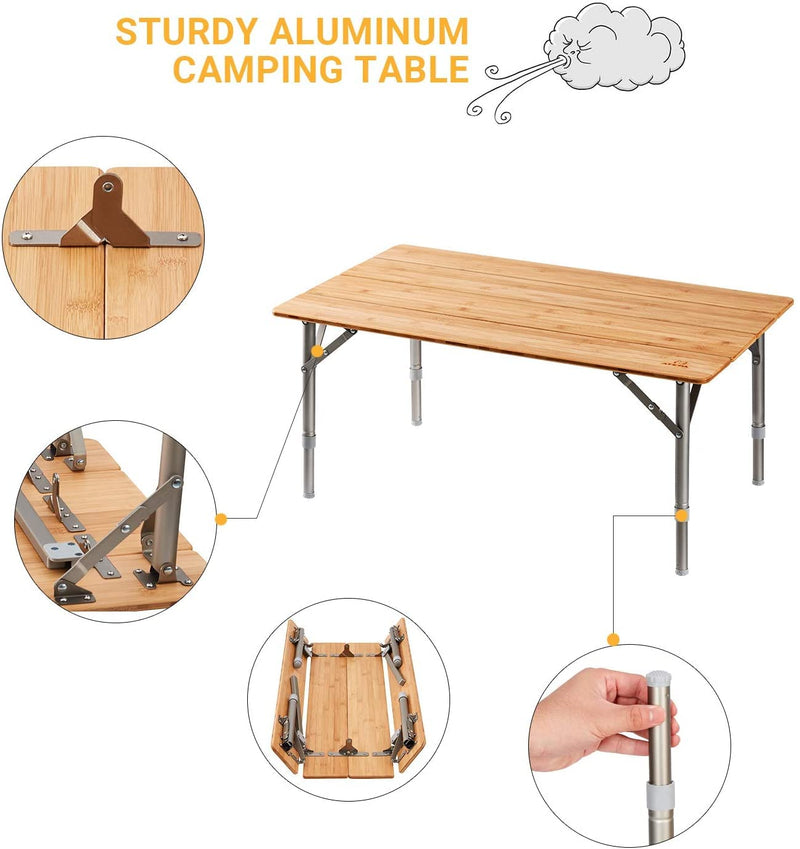 Load image into Gallery viewer, ATEPA BAMBOO 4-Folded Bamboo Table