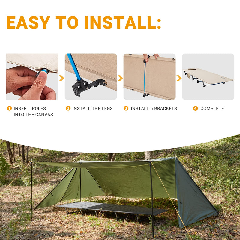 Load image into Gallery viewer, FUNDANGO Aluminum Folding Cot L