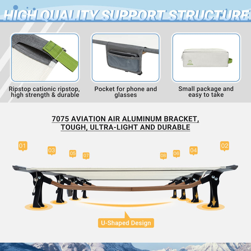 Load image into Gallery viewer, ATEPA Lectulo Ultralight Folding Cot Camping Cot