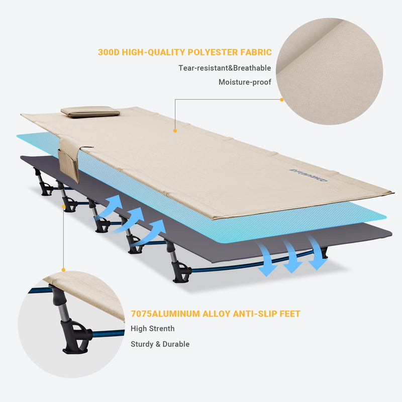 Load image into Gallery viewer, FUNDANGO Aluminum Folding Cot L