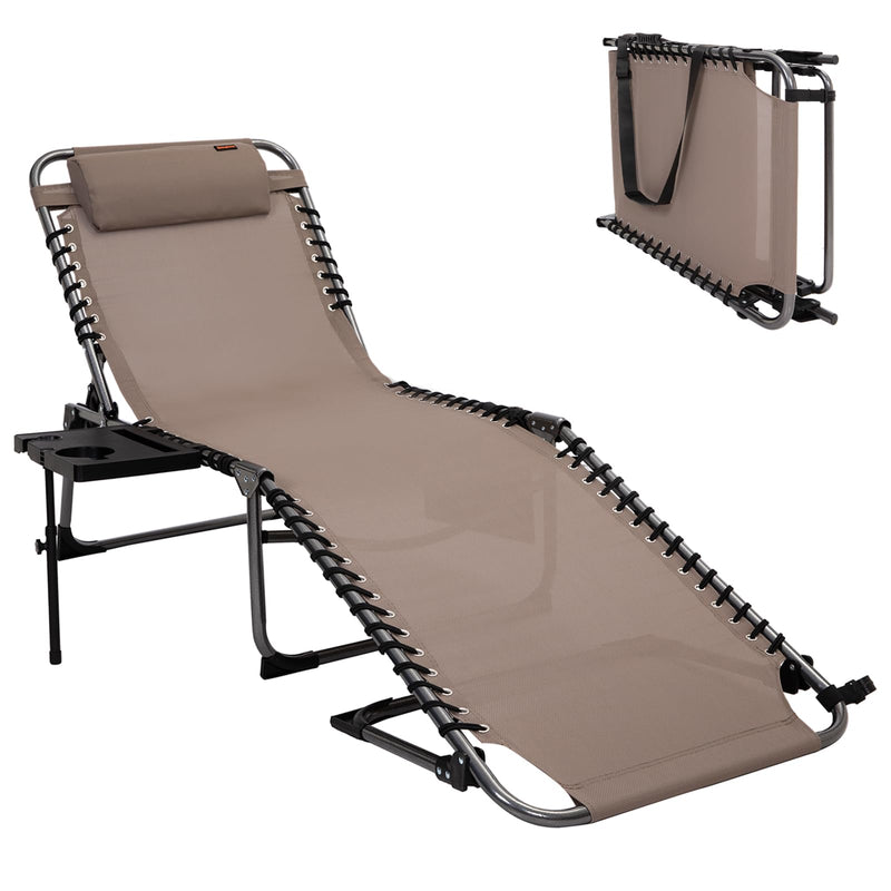 Load image into Gallery viewer, KingCamp Cool Lounge Chair Plus Textilene Lounge Chair with Side Table