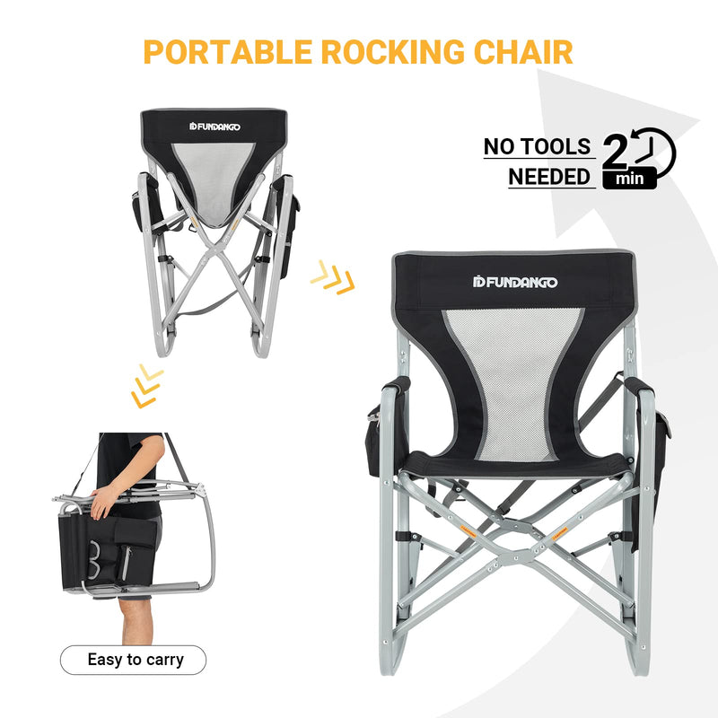 Laden Sie das Bild in Galerie -Viewer, FUNDANGO Rocking Director Chair