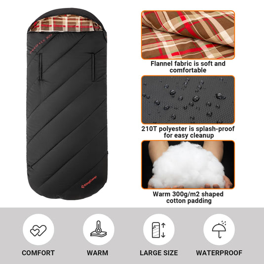KingCamp Freespace 300 Wearable Flannel Sleeping Bag
