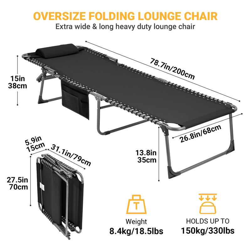 Load image into Gallery viewer, KingCamp BAVARIA COOL Adjustable Cot Beach Lounger