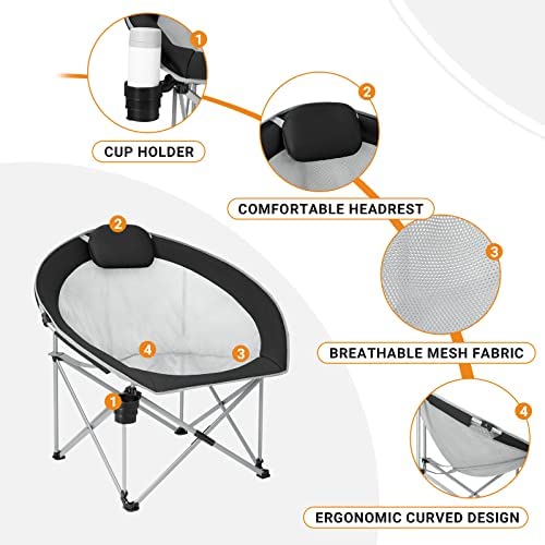 Cargue la imagen en el visor de la galería, FUNDANGO Folding Saucer Moon Chair