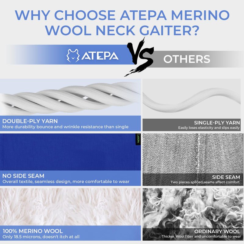 Load image into Gallery viewer, ATEPA Merino Wool Neck Gaiter