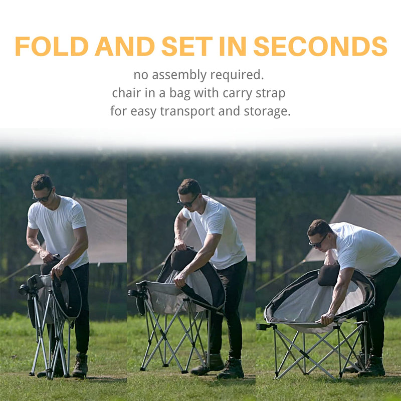 Cargue la imagen en el visor de la galería, FUNDANGO Folding Saucer Moon Chair