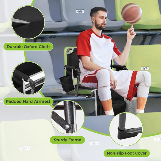 FUNDANGO Stadium Seat for Bleachers with Back Support
