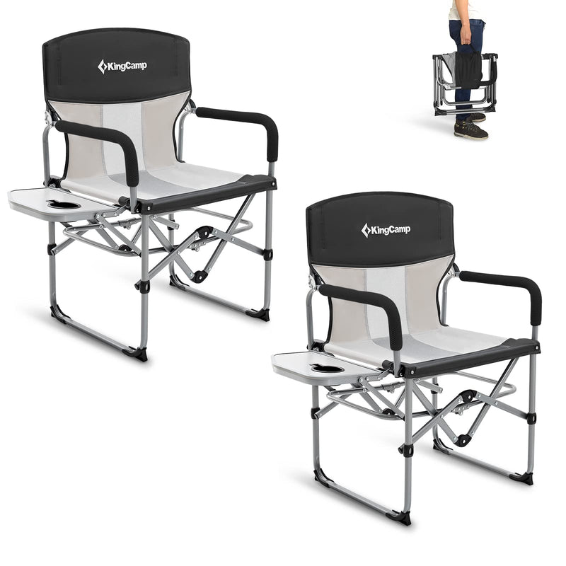 Load image into Gallery viewer, KingCamp Folding Large Director Chair with Non-slip Feet