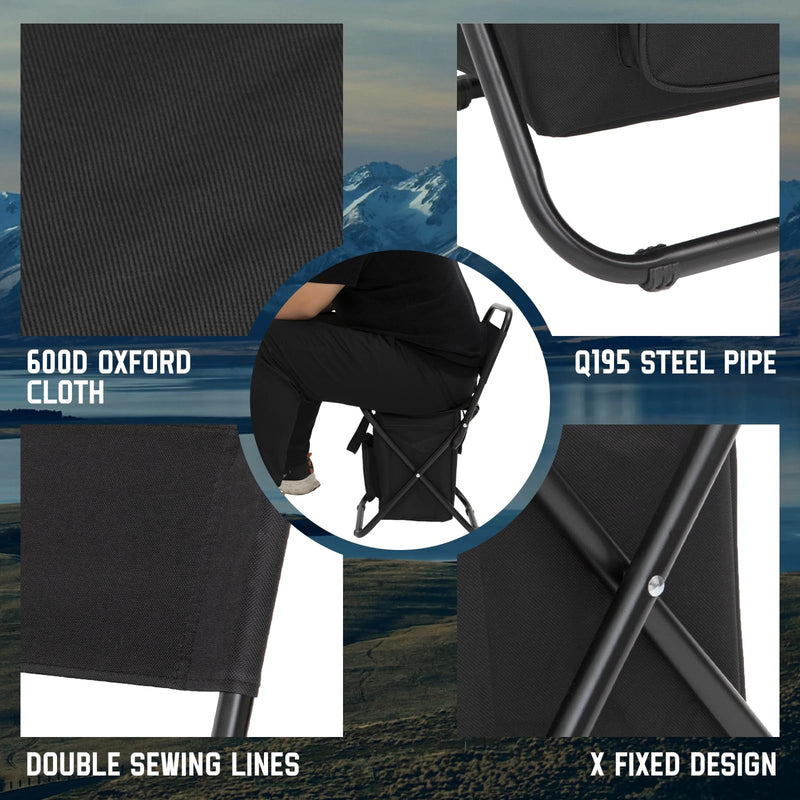 Load image into Gallery viewer, FUNDANGO Cooler Backrest Stool Fishing Chair with Cooler Bag