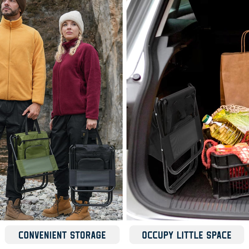 Load image into Gallery viewer, FUNDANGO Cooler Backrest Stool Fishing Chair with Cooler Bag