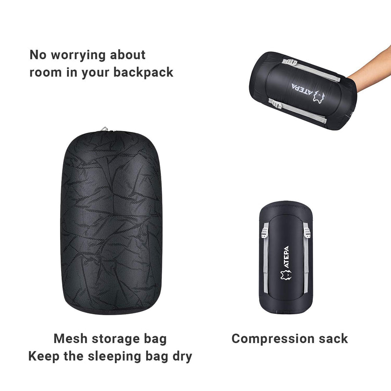 Load image into Gallery viewer, ATEPA DENALI 340L Down Sleeping Bag-Mummy with Compression Sack