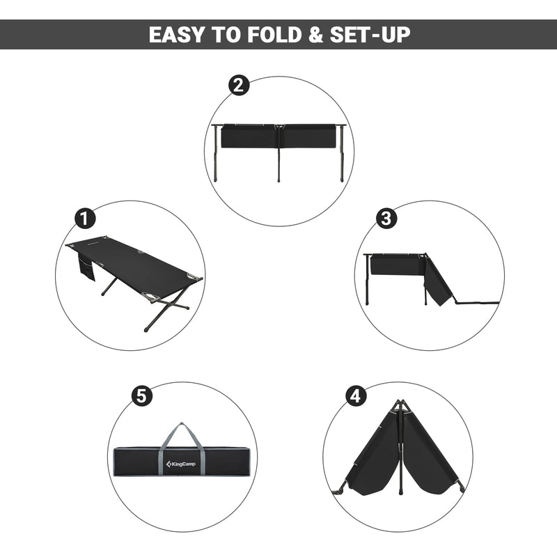 Load image into Gallery viewer, KingCamp BANYAN Steel Army Cot L Family Comfort Bed