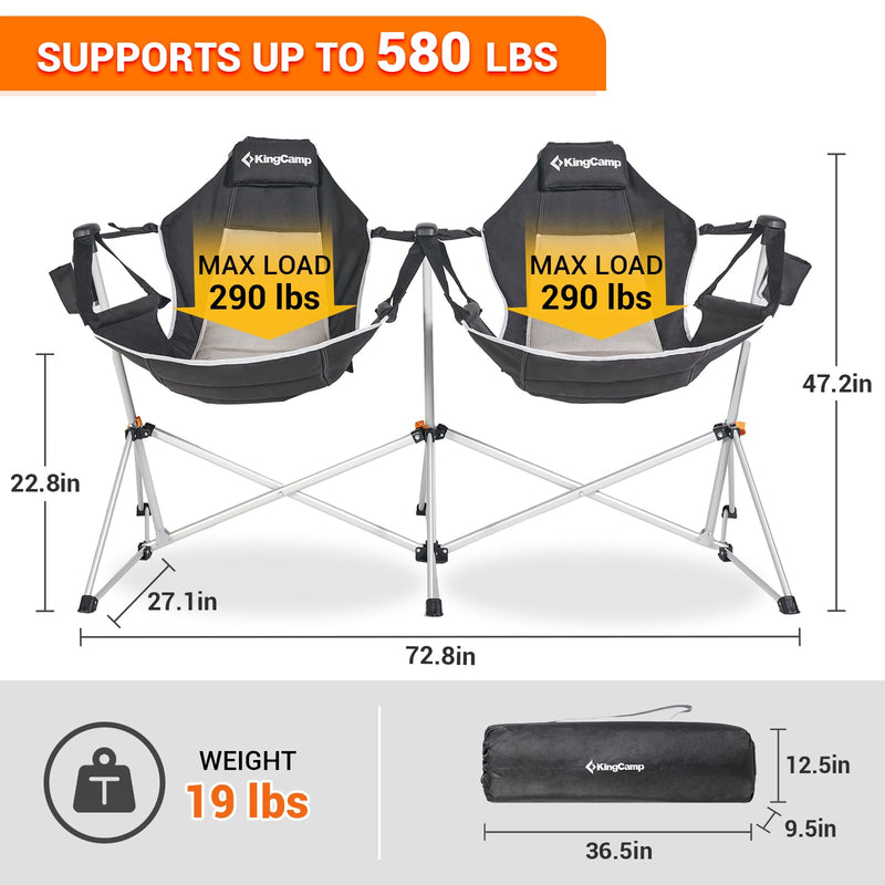 Cargue la imagen en el visor de la galería, KingCamp ORCHID C30 Double Hammock Camping Chairs