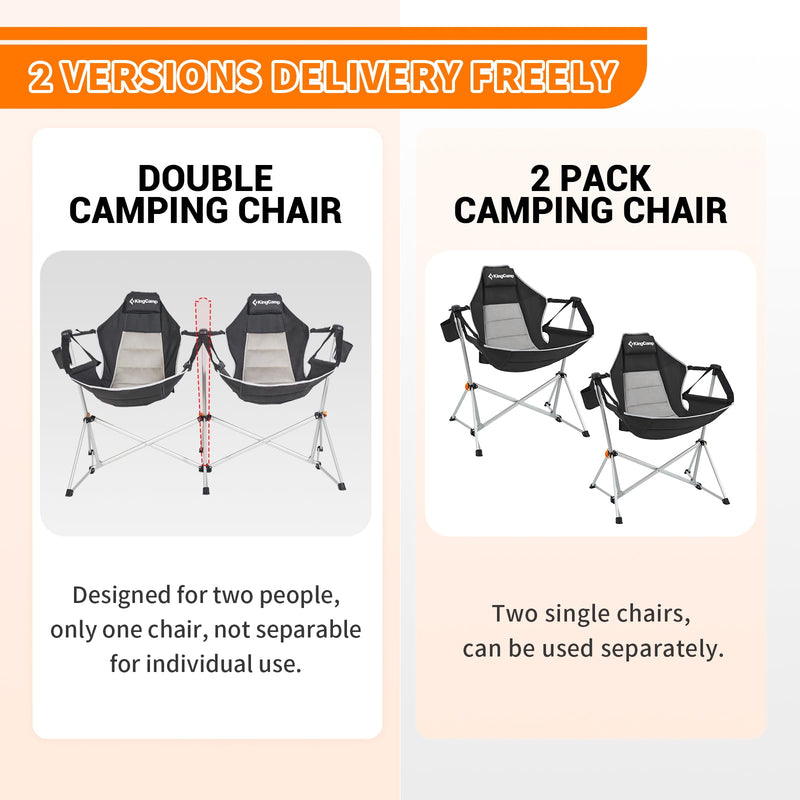 Cargue la imagen en el visor de la galería, KingCamp ORCHID C30 Double Hammock Camping Chairs
