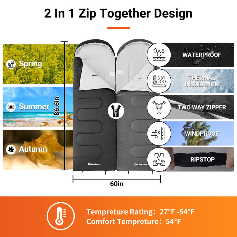 Load image into Gallery viewer, KingCamp LONA 250 Wearable Sleeping Bags Waterproof