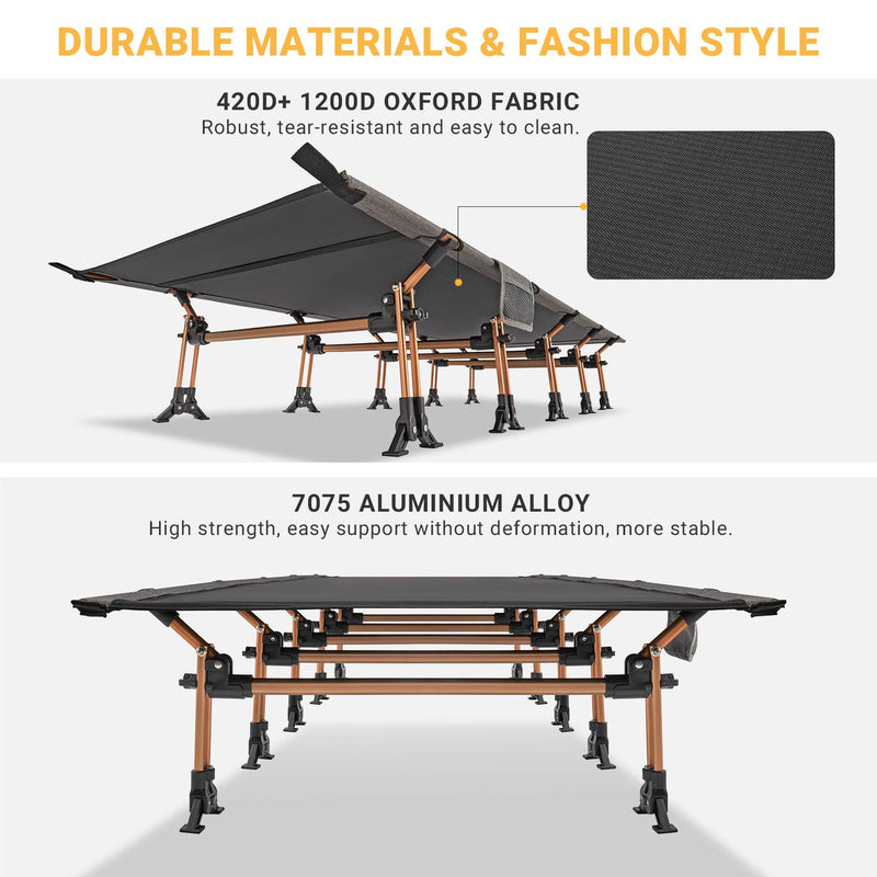 Load image into Gallery viewer, KingCamp MUENSTER Cot L Oversized Folding Camping Cots Durable