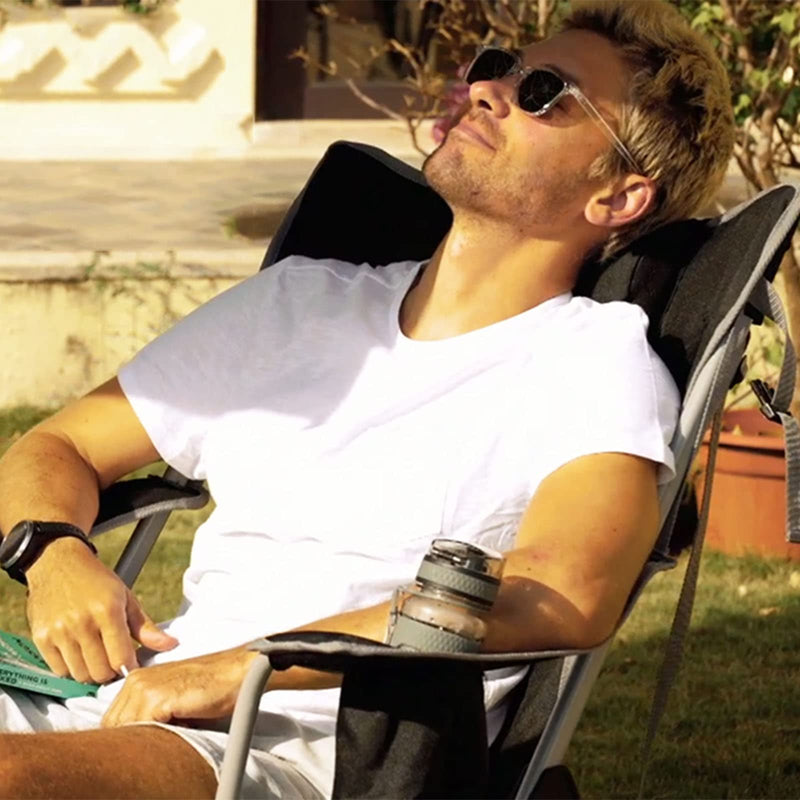 Cargue la imagen en el visor de la galería, FUNDANGO Portable Rocking Chair Folding Chair with Stable Frame