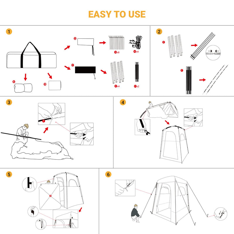 Cargue la imagen en el visor de la galería, Refugio de privacidad para carpa de ducha KingCamp MARASUSA