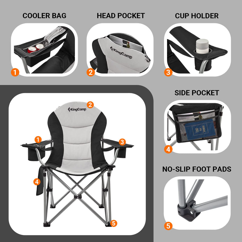Load image into Gallery viewer, KingCamp Comfort Camping 2 Ergonomic Chairs