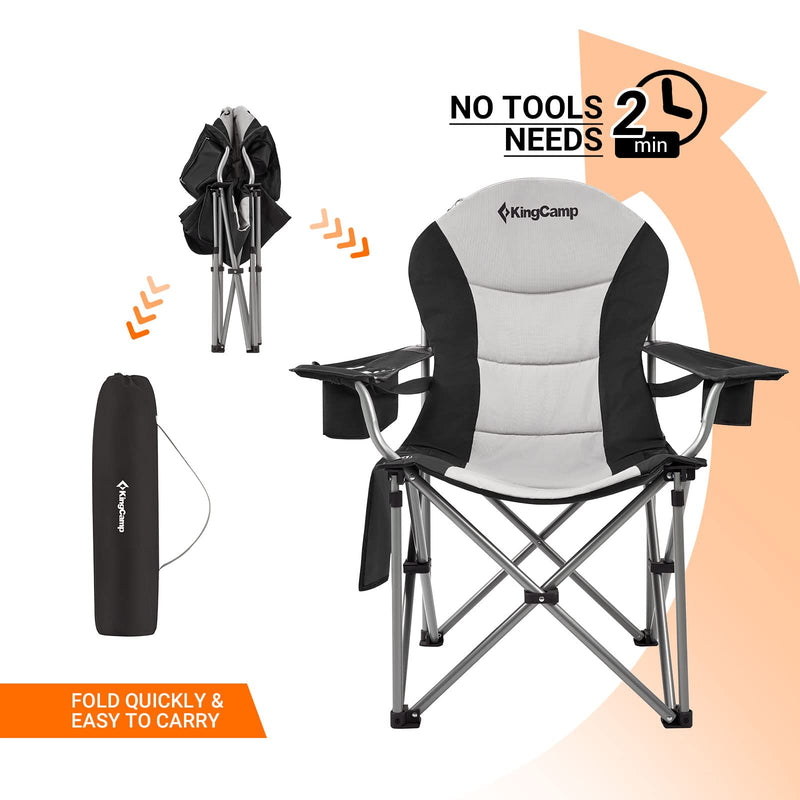 Load image into Gallery viewer, KingCamp Camping Armchair Heavy Duty Ergonomic Padded Arm Chair