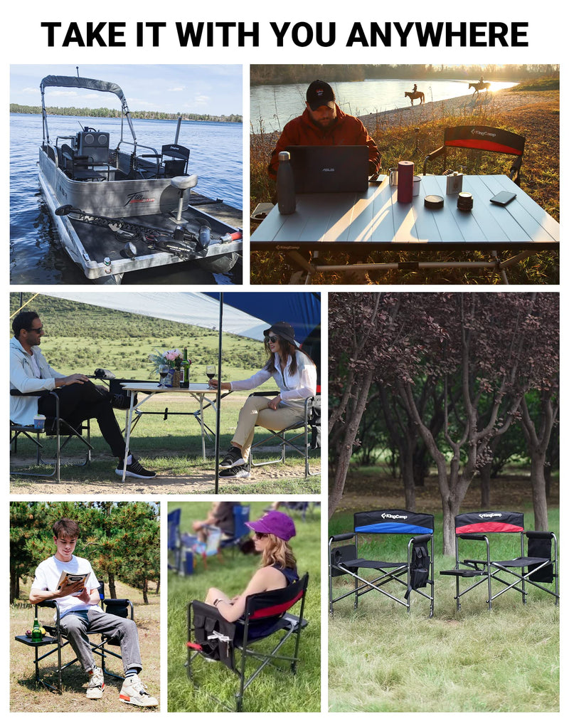 Load image into Gallery viewer, KingCamp Comfort Folding Director's Chair