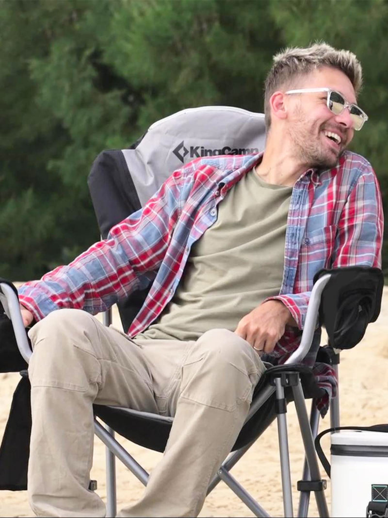 Load image into Gallery viewer, KingCamp Camping Armchair Heavy Duty Ergonomic Padded Arm Chair